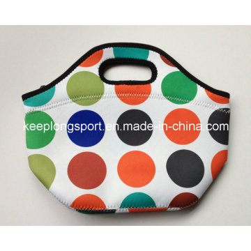 Moda isolados neoprene piquenique cooler saco com sublimação cores impressão